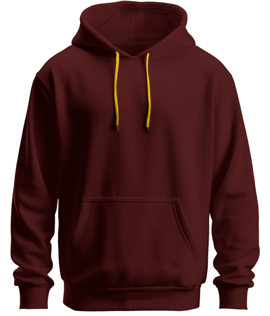 Clean Red Hoodie with Yellow Ties
